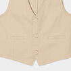 Gilet sans manches c&eacute;r&eacute;monie ajust&eacute; beige gar&ccedil;on