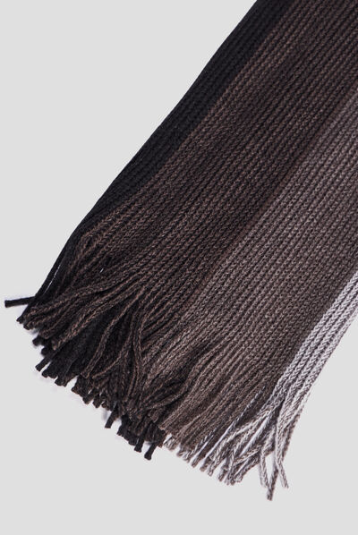 Écharpe à franges gris homme