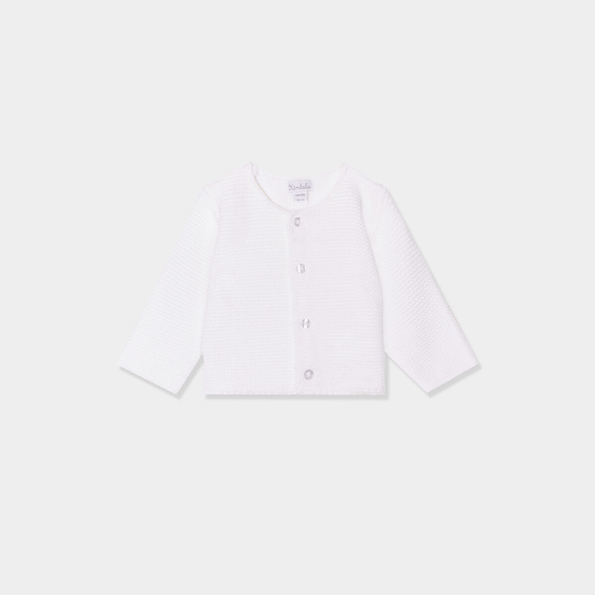 Gilet boutonné manches longues blanc bébé garçon