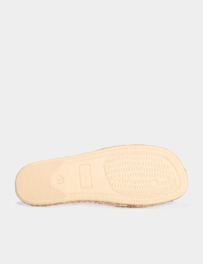 Mules à semelles cordes multicolore femme