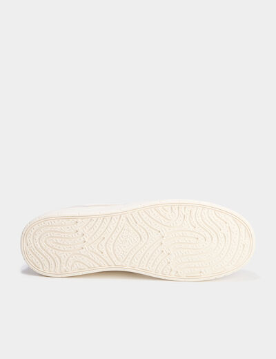 Baskets &agrave; lacets semelle plate sable homme