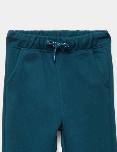 Pantalon jogging regular 2 poches bleu canard gar&ccedil;on
