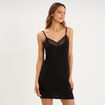 Nuisette col V courte avec dentelle noir femme
