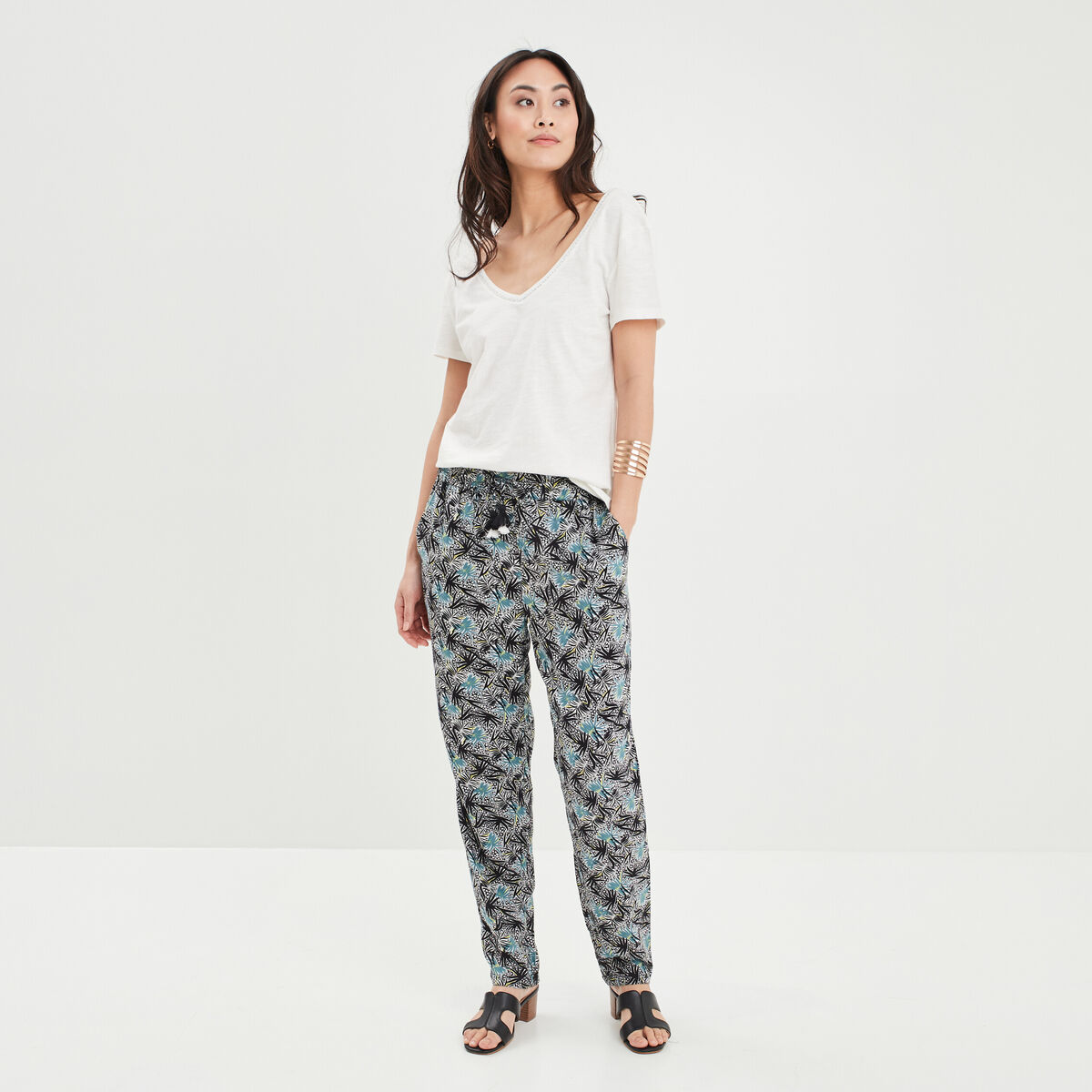 T-shirt à manches courtes blanc femme