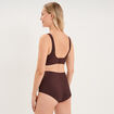 Soutien-gorge brassi&egrave;re microfibre marron femme