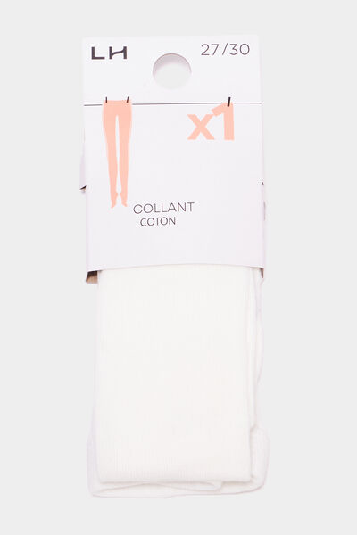 Collant opaque ecru fille