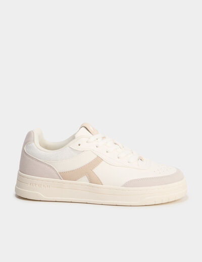 Tennis basses &agrave; lacets sable femme