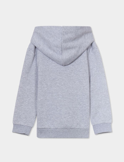 Sweat à capuche hoodie oversize gris clair garçon