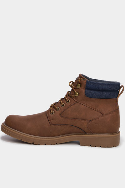 Bottines montantes &agrave; lacets marron clair homme