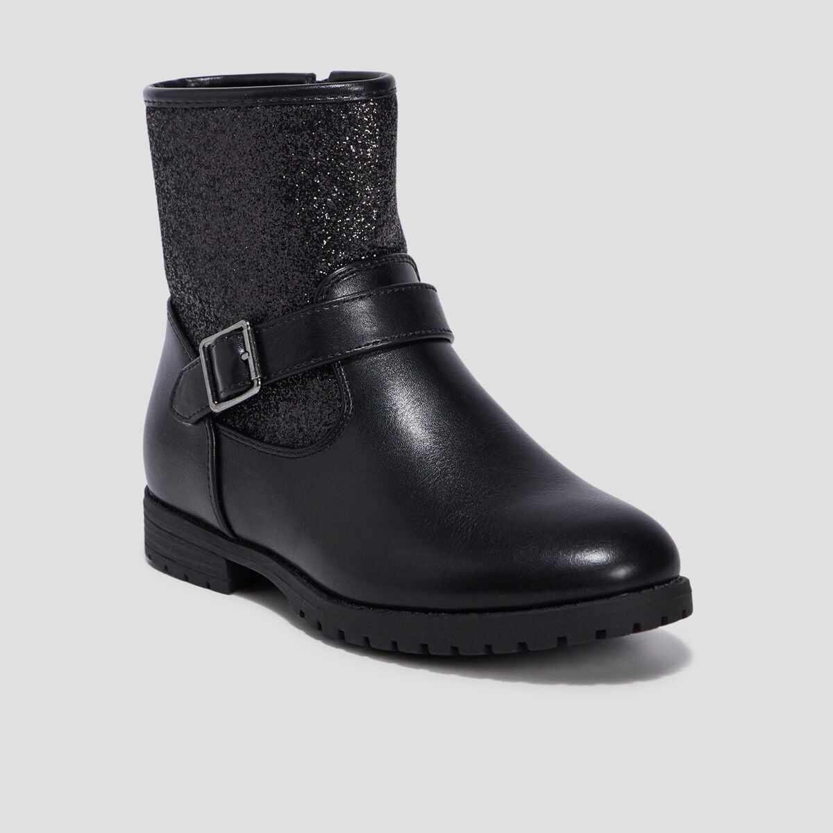 Bottines à paillettes noir fille