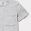 Ensemble pyjama short et t-shirt textur&eacute; gris clair gar&ccedil;on