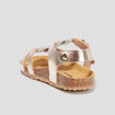 Sandales brides croisées en cuir Creeks jaune or bébé fille