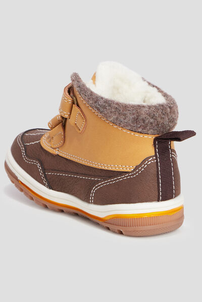 Bottines fourrées marron bébé garçon
