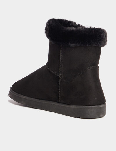 Bottines fourrées noir femme