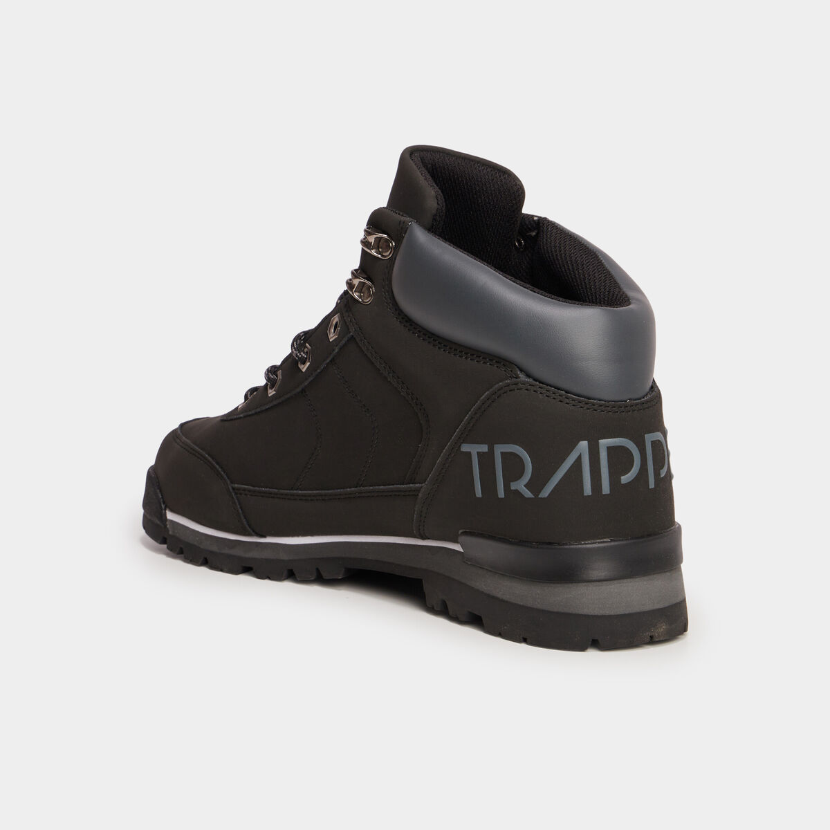 Bottines montantes semelles crant&eacute;es noir homme