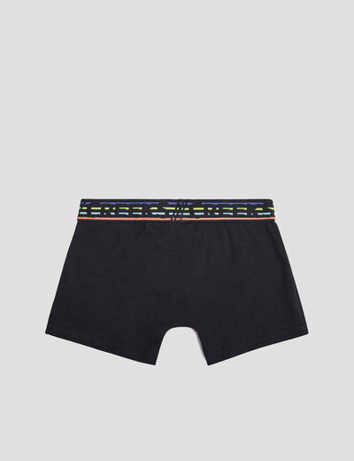 Lot 3 boxers &agrave; taille &eacute;lastiqu&eacute;e noir gar&ccedil;on