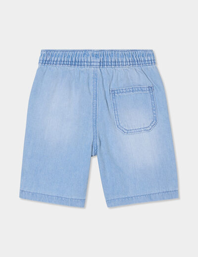 Short en jean droit denim bleach bébé garçon