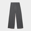 Pantalon large fluide taille &eacute;lastiqu&eacute;e gris fonc&eacute; femme