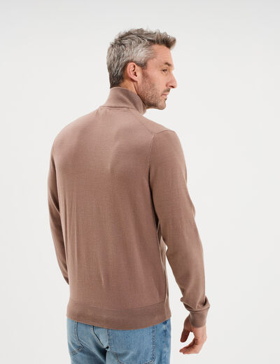 Pull camionneur manches longues gris homme