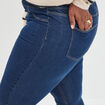 Jegging taille haute matière recyclée bleu femme grande taille