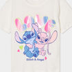T-shirt manches courtes coton Stitch blanc fille