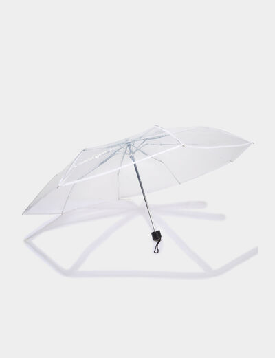 Parapluie compact pliable blanc mixte