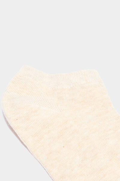 Lot 5 paires chaussettes invisibles sable mixte