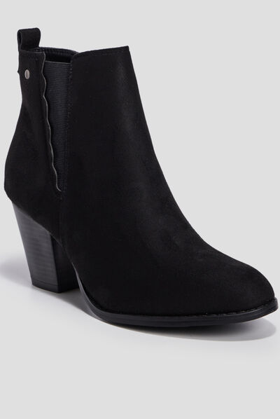 Bottines chelsea à talons noir femme