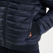 Doudoune l&eacute;g&egrave;re d&eacute;perlante col teddy bleu marine homme