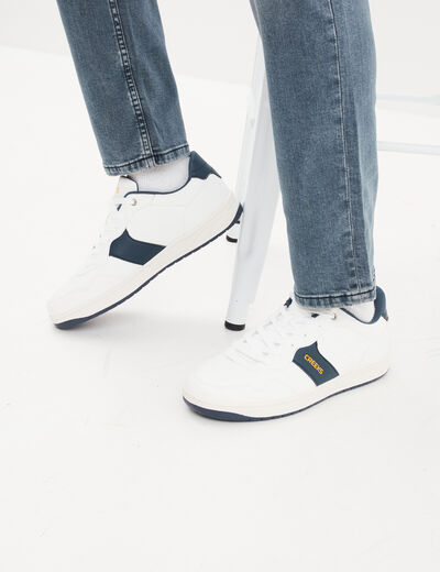 Tennis basses à lacets Creeks blanc homme