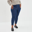 Jegging taille haute matière recyclée bleu femme grande taille