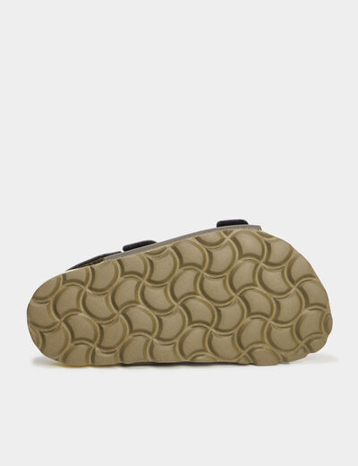 Sandales avec boucles Kickers vert kaki garçon