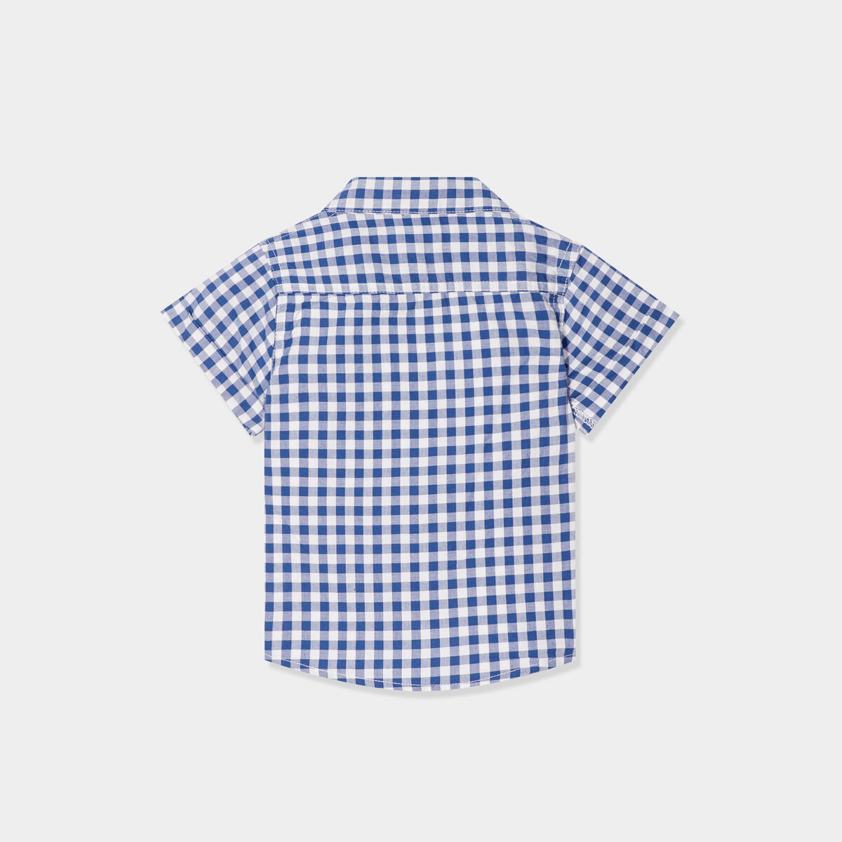 Ensemble coton chemise et débardeur bleu bébé garçon