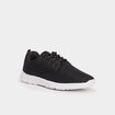 Baskets plates running crant&eacute;es noir homme