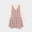 Ensemble robe sans manches et t-shirt rose fille