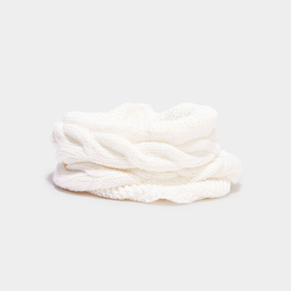 snood avec torsades ivoire femme Snood avec torsades ivoire femme