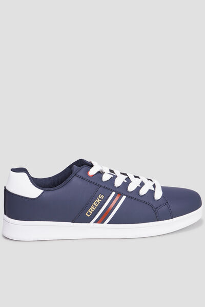Tennis basses à lacets Creeks Tanix bleu marine homme