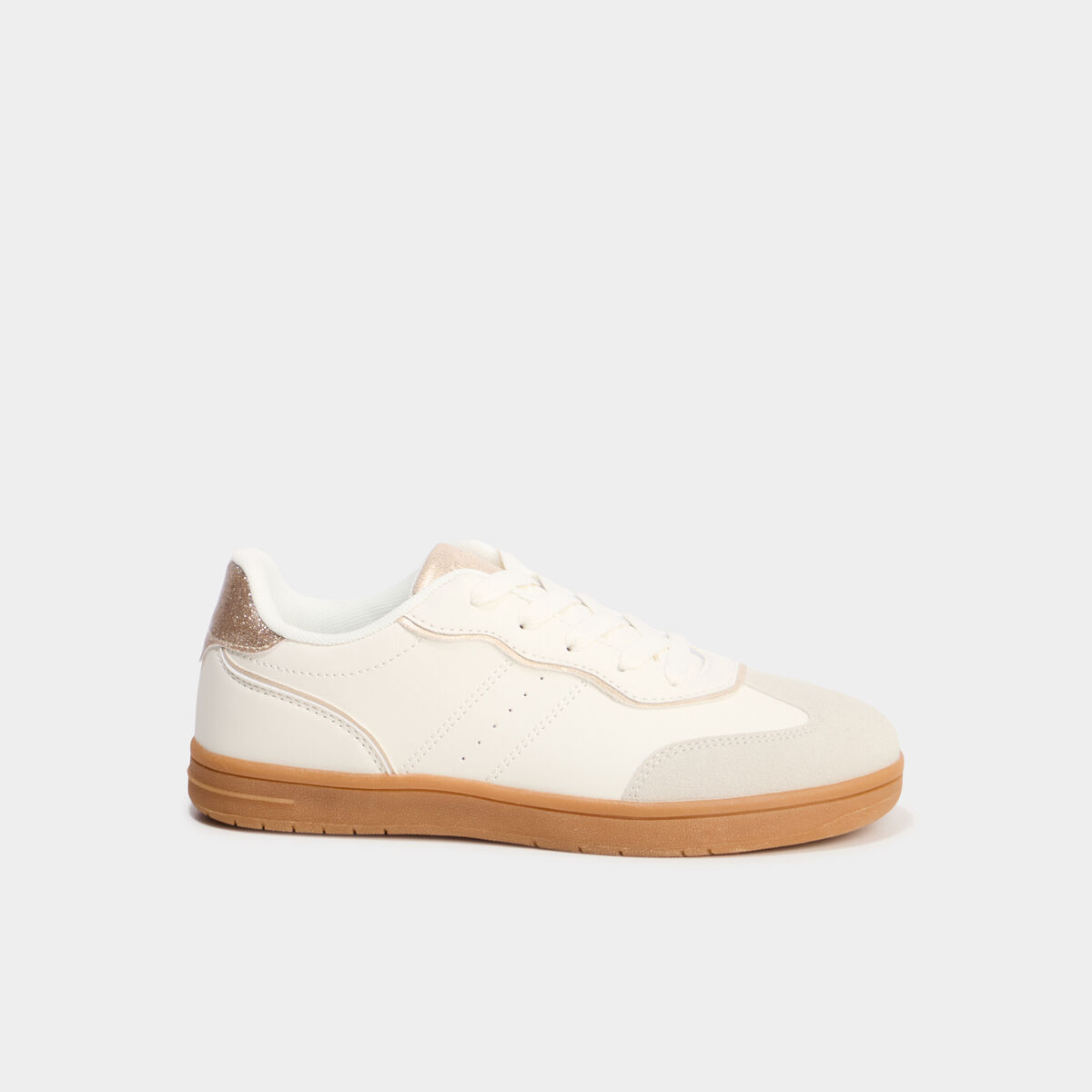 Tennis basses &agrave; lacets blanc fille