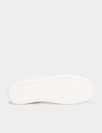 Tennis basses &agrave; lacets blanc femme