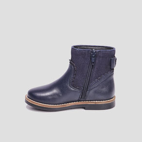 bottines avec noeuds en cuir bleu fille Bottines avec noeuds en cuir bleu fille