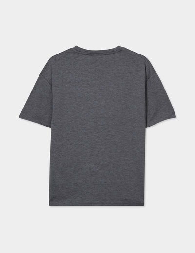 T-shirt oversize manches courtes noir garçon