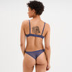 Soutien-gorge corbeille padd&eacute; dentelle bleu gris femme