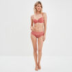 Soutien-gorge corbeille micro dentelle rose poudrée femme