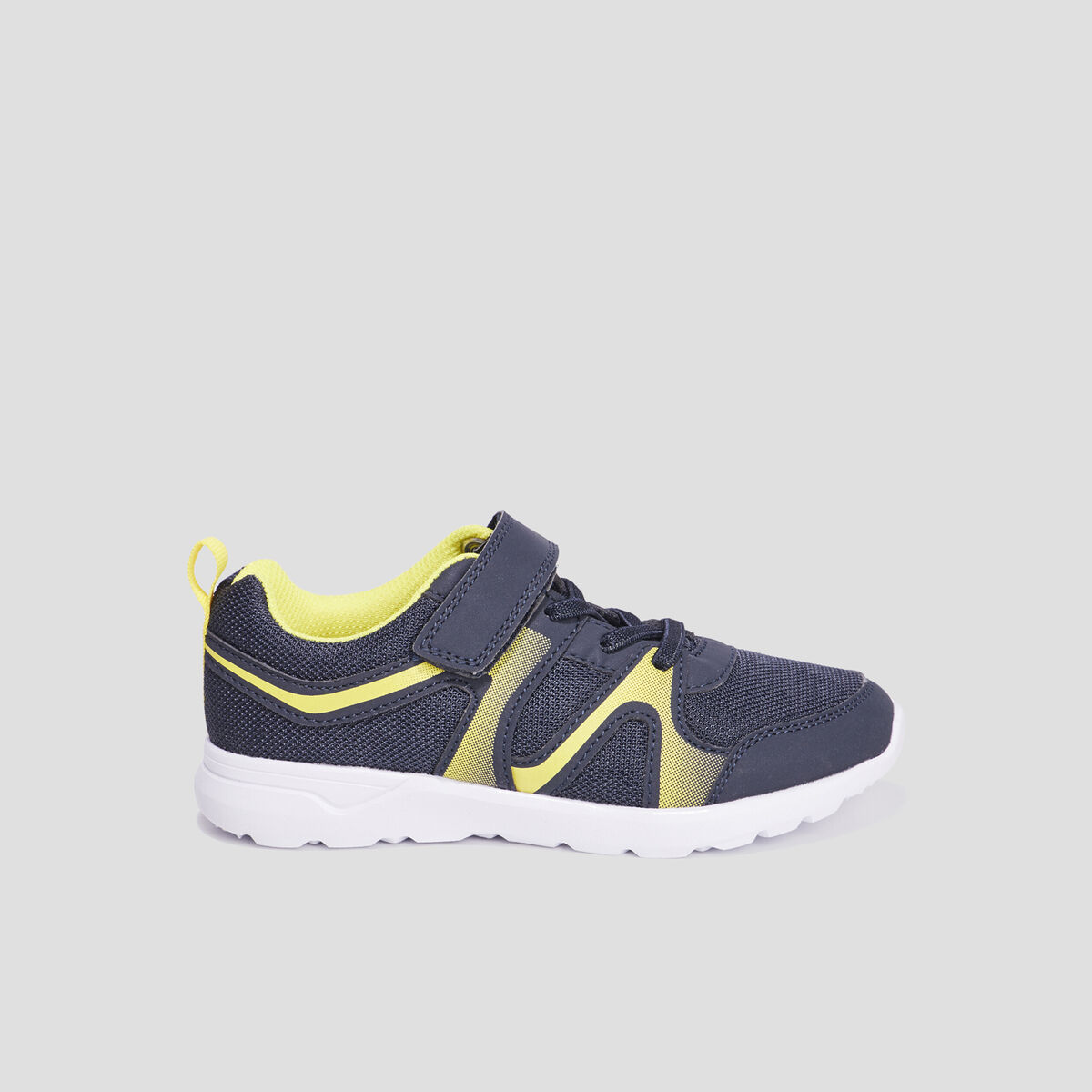 Baskets running à scratchs Rexited bleu marine garçon