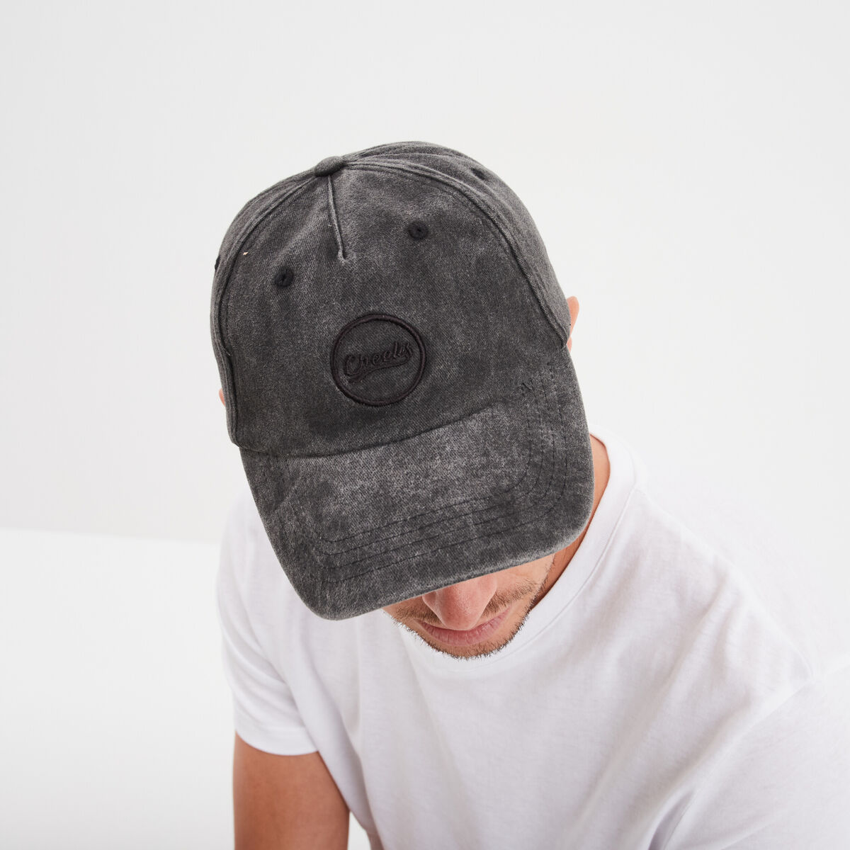 Casquette denim noir homme