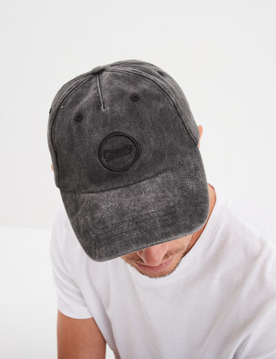 Casquette denim noir homme