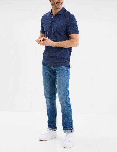 Polo manches courtes Creeks bleu foncé homme