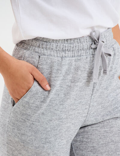 Pantalon jogging 7/8ème gris clair femme