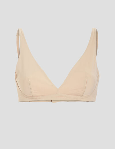 Soutien-gorge triangle microfibre sable femme