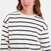 Sweat col rond manches longues ecru femme